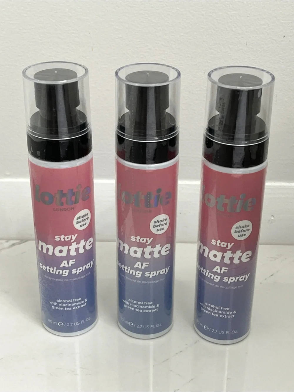Lottie London stay matte AF setting spray lot of 3
